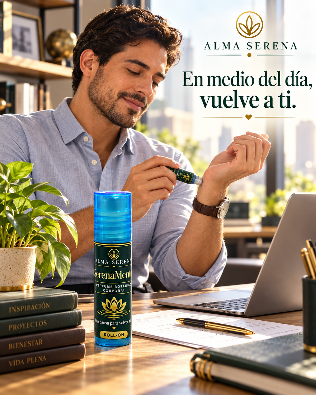SerenaMente – Perfume botánico corporal roll-on, 5 ml