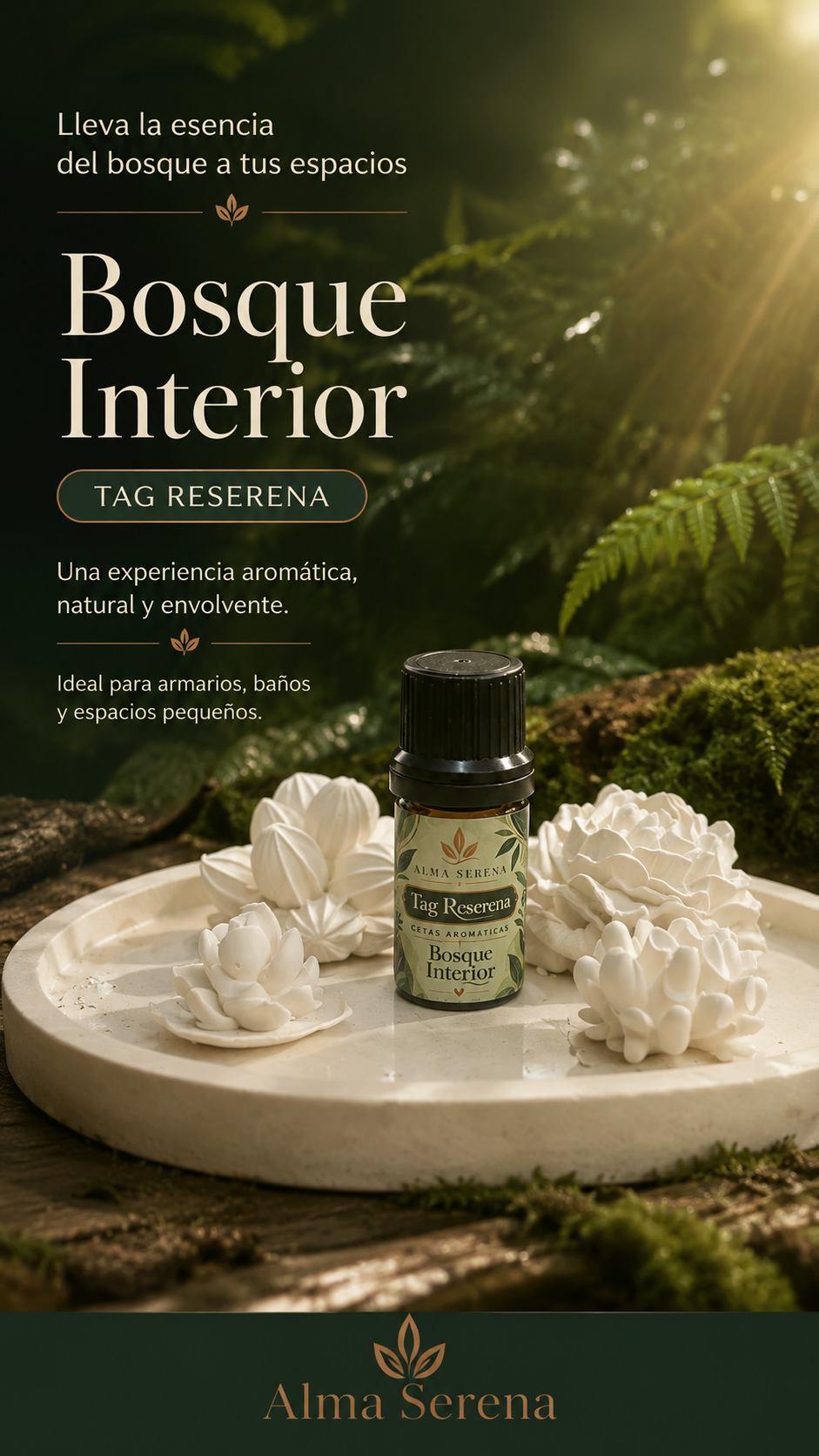 Tag aromático personalizado en yeso – Alma Serena
